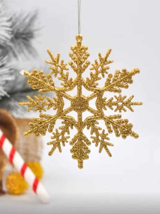 GOLD STITCH Снежинка, золотой, фото 4