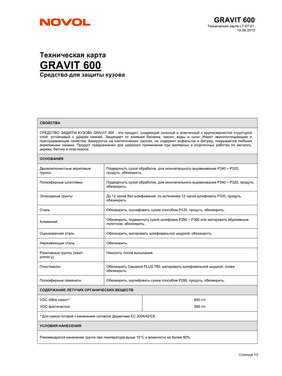 Антигравий для авто GRAVIT 600 гравитэкс 1л (черный) NOVOL 185460212 купить  за 756 ₽ в интернет-магазине Wildberries