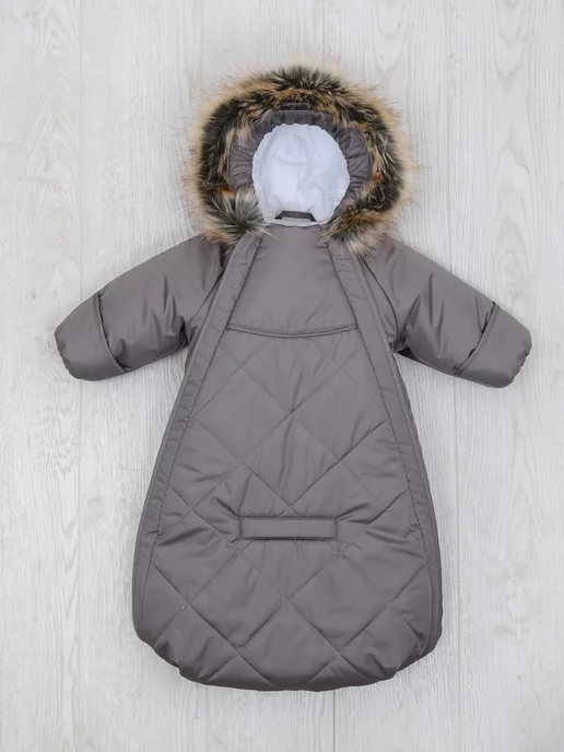 Babyish Конверт для новорожденного на выписку, коричневый, фото 2