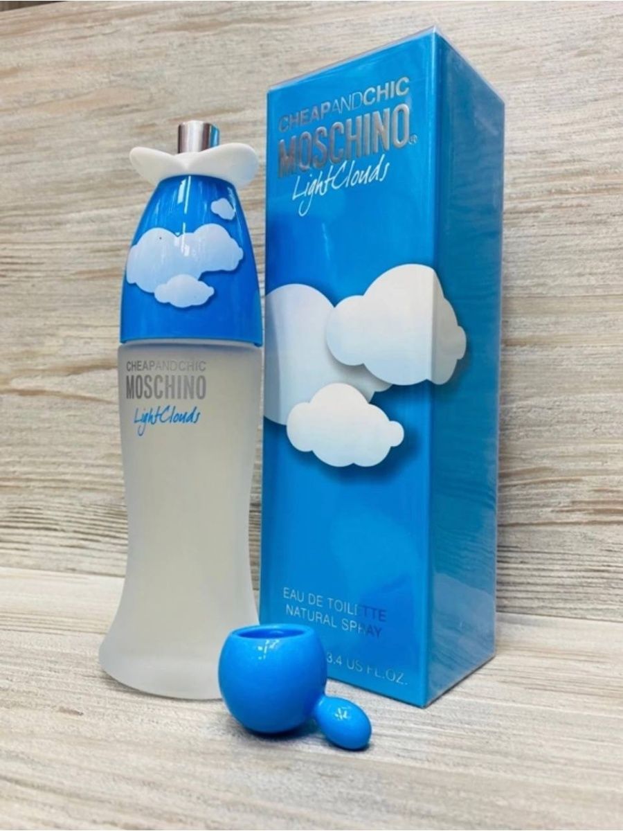 Moschino light clouds. Moschino духи с облаками. Москино Блю Лайт. Москино Лайт Клаудс купить.