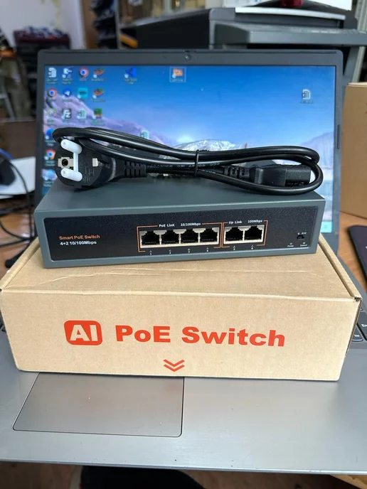  Коммутатор POE switch на 4+2 портов