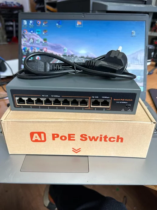  Коммутатор POE switch на 8+2 портов