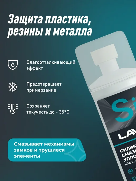 LAVR Силиконовая смазка для автомобиля для резинок от замерзания, вариант, фото 2