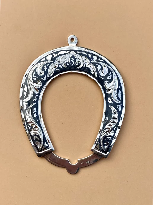 Manzhova Jewelry Серебряная подкова 875 пробы Кубачи, серебристый, фото 2