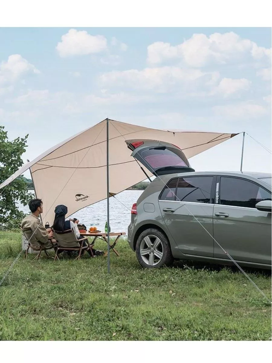 Автомобильный тент Naturehike Gabled Tarp со стойками Naturehike 185552426  купить в интернет-магазине Wildberries