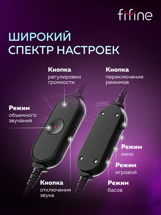 FIFINE Игровые наушники H6, черный, фото 5