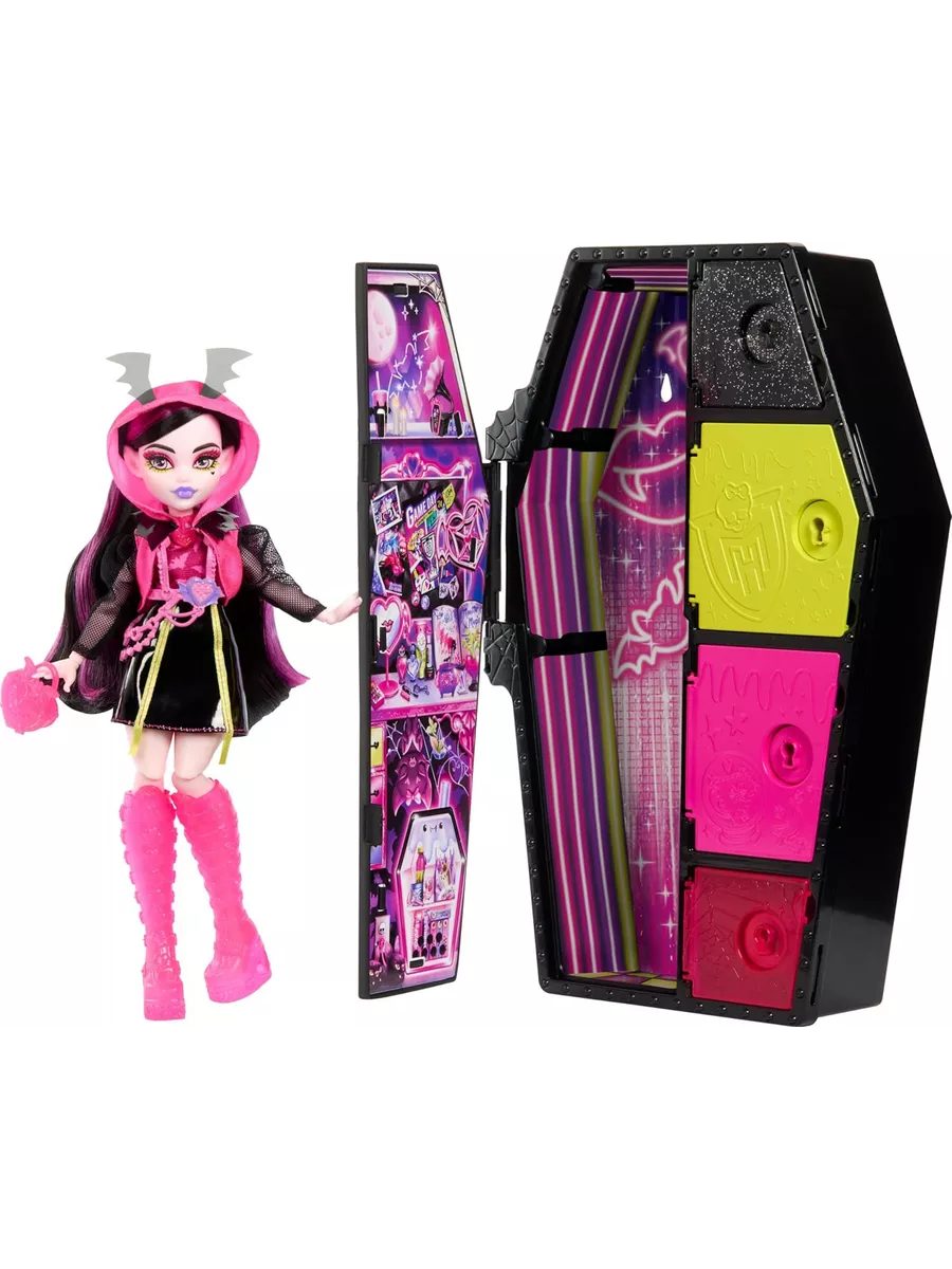 Кукла Монстер Хай Дракулаура Skulltimate Secrets HNF78 Monster High  185604442 купить в интернет-магазине Wildberries