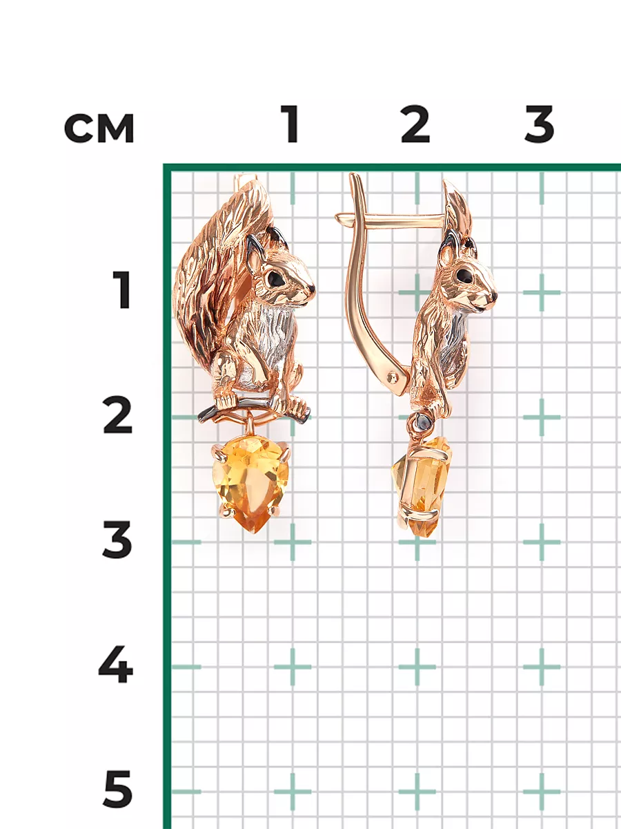 Серьги «Белки» с английским замком PLATINA 185604967 купить за 64 335 ₽ в  интернет-магазине Wildberries