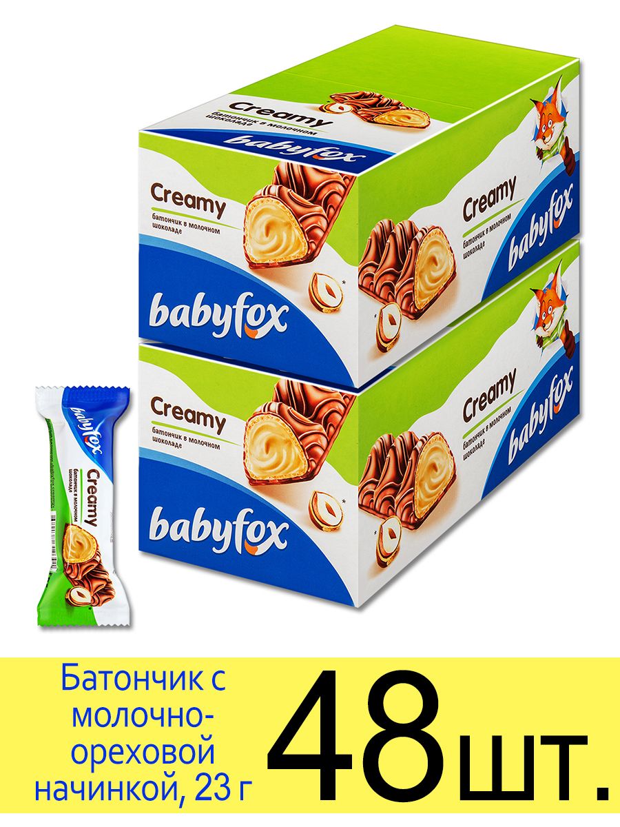 Babyfox creamy конфеты. Батончик Babyfox вафельный. Бейби Фокс батончик вафельный. Baby Fox creamy. Ваф батончик Baby Fox creamy мол-орех 23гх5 ка.