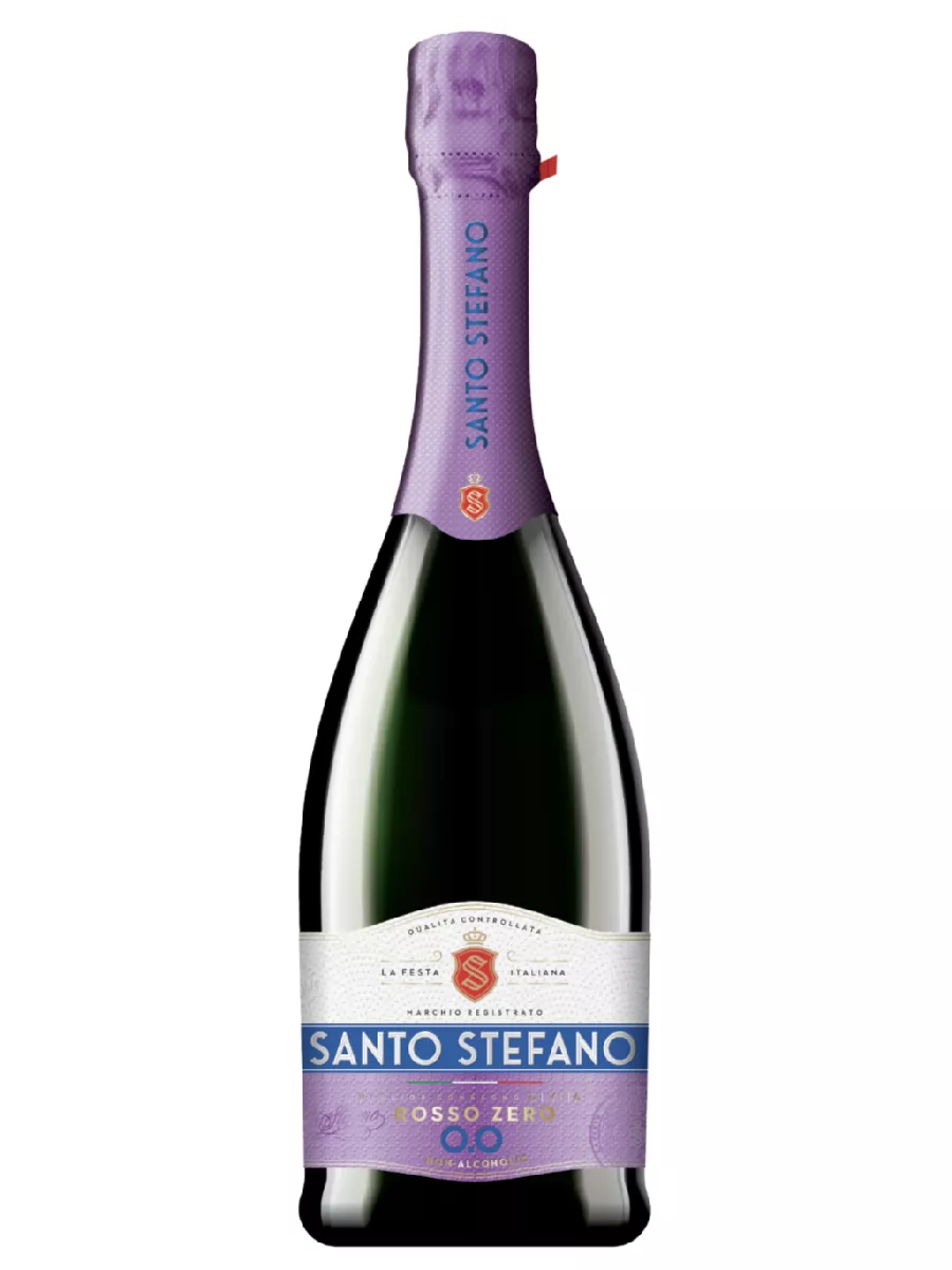 Безалкогольное шампанское Rosso Zero, вино, 4 бутылки Santo Stefano  185794717 купить за 1 277 ₽ в интернет-магазине Wildberries