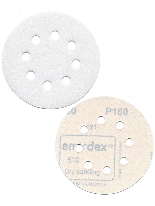 Smirdex Шлифовальные круги на липучке 125 мм, Р80, 8 отв, 5 шт, 5 шт, фото 2