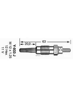 Свеча накаливания [Y-933J] NGK 185911291 купить за 1 719 ₽ в интернет-магазине Wildberries