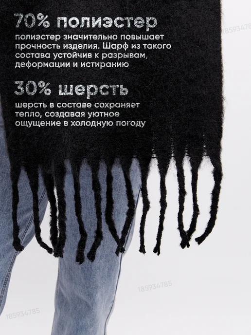 Шарф женский зимний теплый длинный