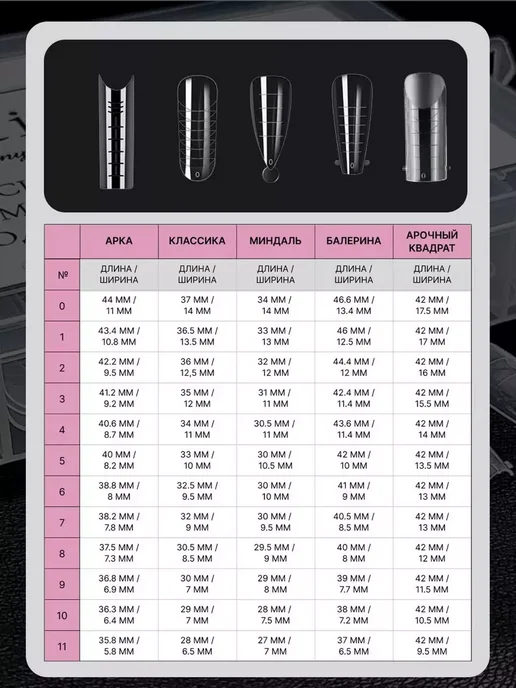 Nailsprofi Верхние формы для наращивания прозрачные 120 шт, 120 шт, фото 3