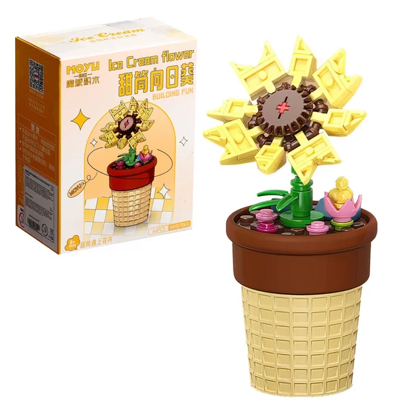 Конструктор Цветы "Счастливчик в горшочке", 44 детали