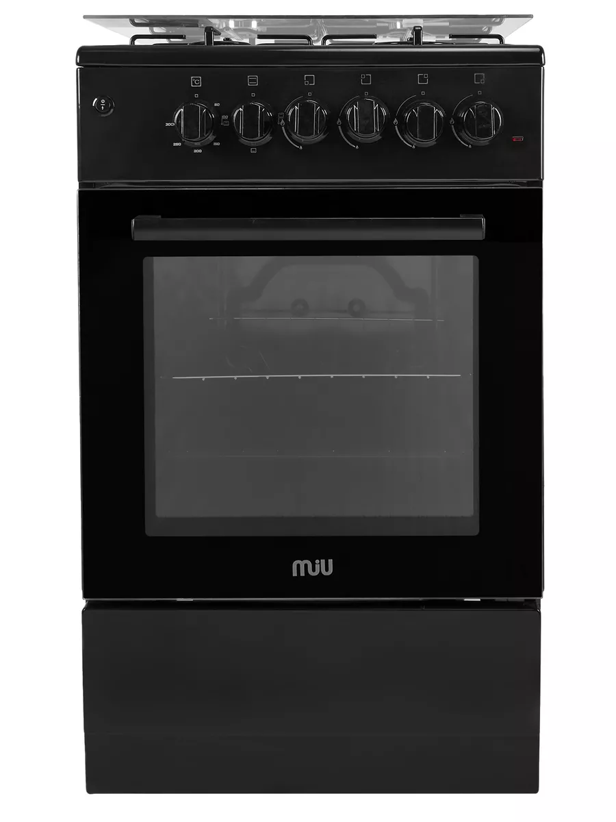 Газовая плита MIU 5016 ERP черная 50 см с электродуховкой MIU 186109702  купить в интернет-магазине Wildberries