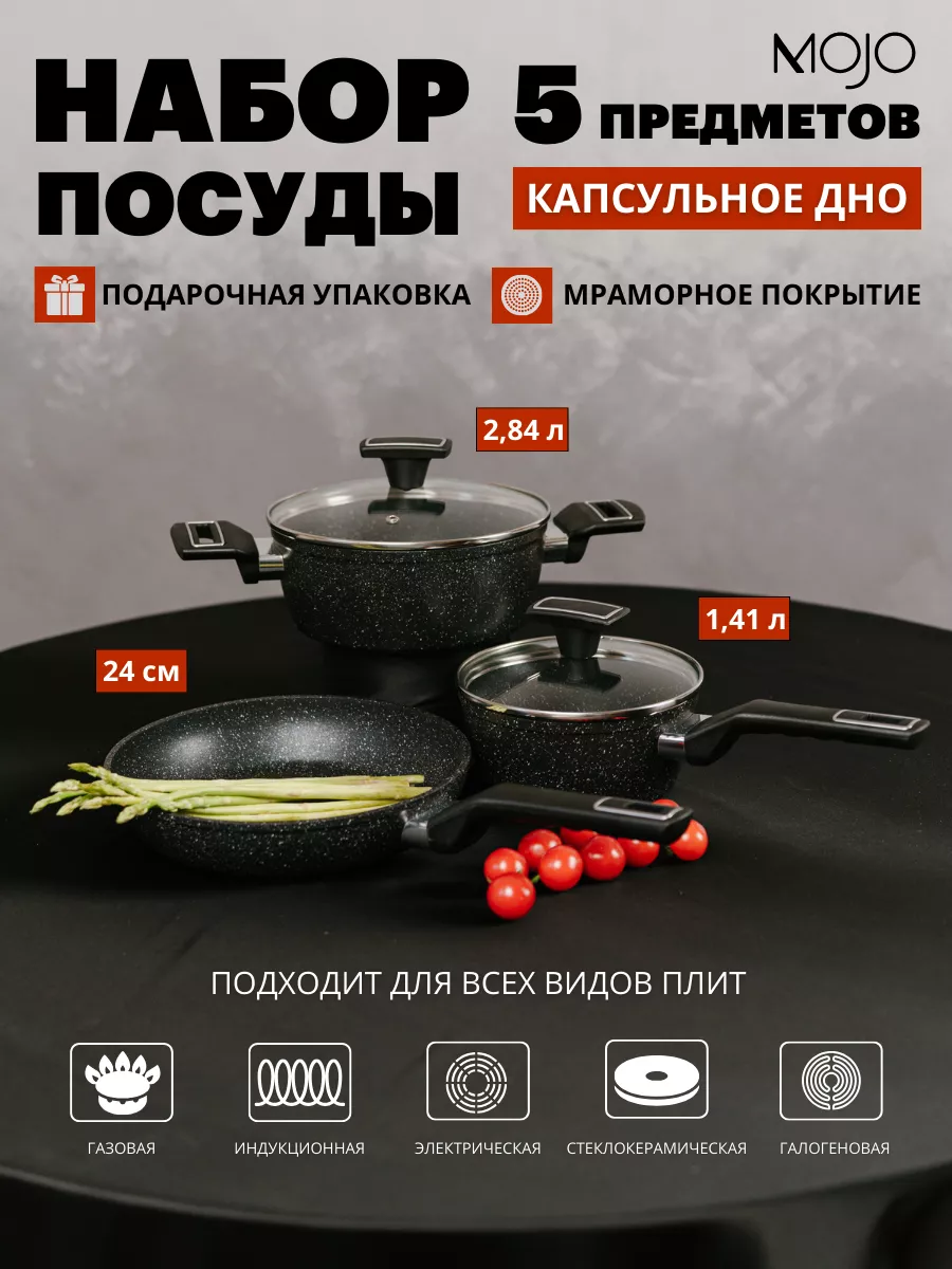 Набор кастрюль с крышками...