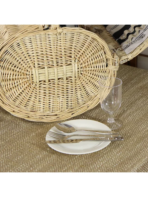 Holiday Basket Набор для пикника. на 2 персоны, бежевый, фото 3