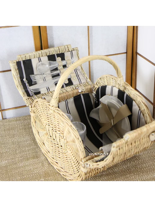 Holiday Basket Набор для пикника. на 2 персоны, бежевый, фото 5