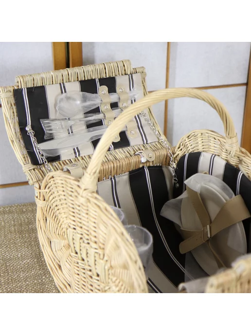 Holiday Basket Набор для пикника. на 2 персоны, бежевый, фото 6