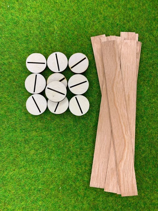 Familywood Деревянный фитиль для свечей с держателем, бежевый, фото 3