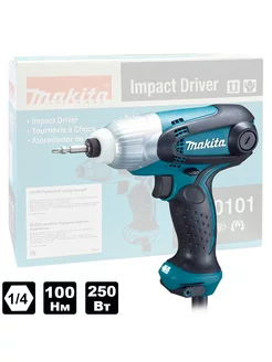 Шуруповерт ударный сетевой TD0101F MAKITA 186555732 купить за 12 447 ₽ в интернет-магазине Wildberries