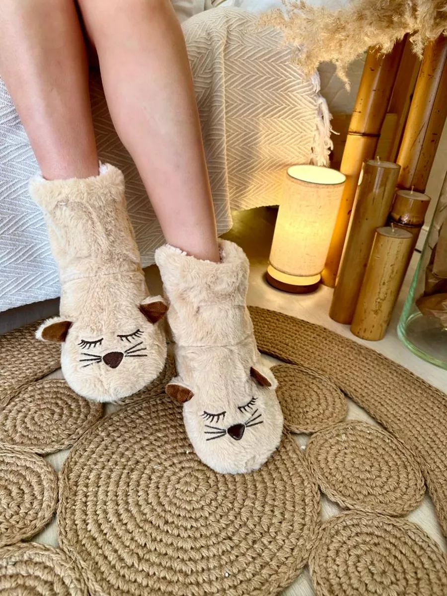 Тапочки домашние высокие Коты LOVE-SLIPPERS 186571427 купить в  интернет-магазине Wildberries