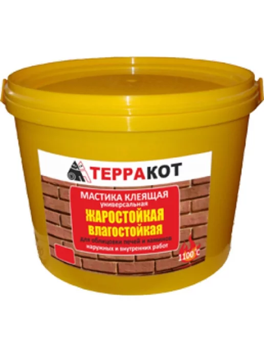 Терракот Мастика клеящая влагостойкая жаростойкая 9 кг, 9 кг, фото 2