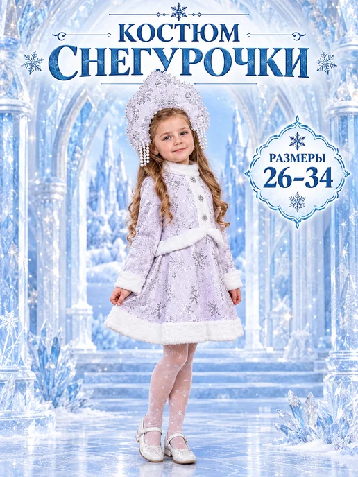 ПодарОК :) Карнавальный костюм снегурочки, белый