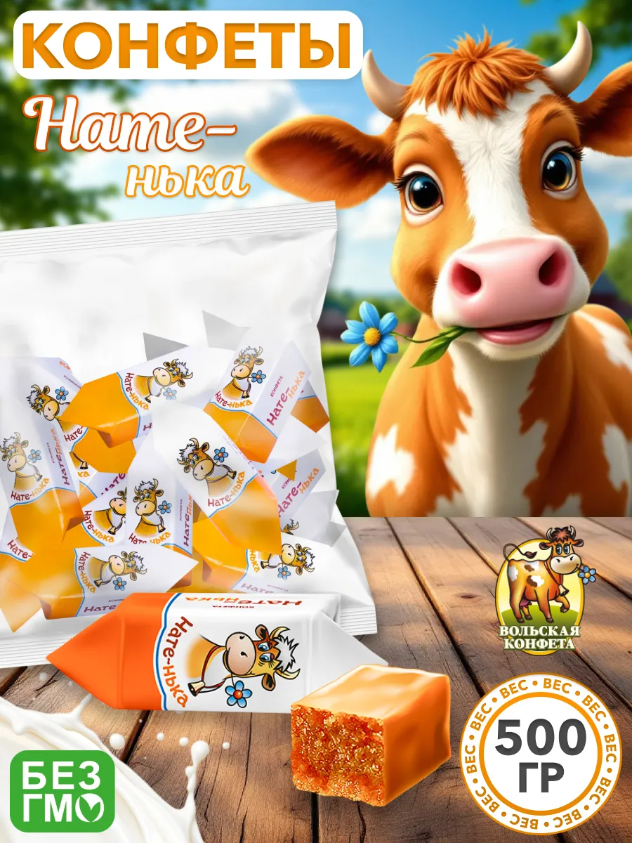 Конфеты Нате-нька 500 г / коровка Волгир