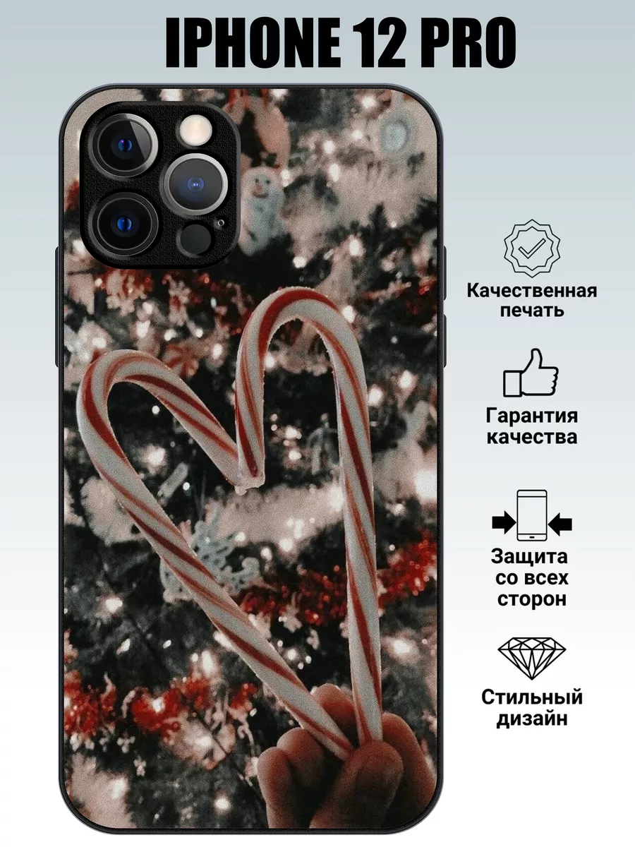 Чехол силиконовый на Iphone 12 Pro с принтом Новый Год MyCase_67 186684907  купить за 490 ₽ в интернет-магазине Wildberries