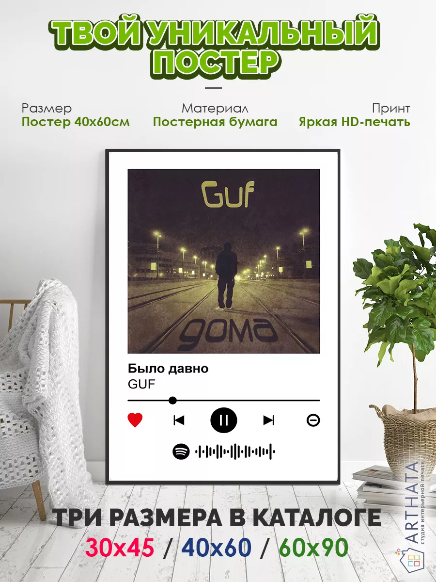 Arthata-Spotify Постер Спотифай Постер Плакат На Стену Гуф - Было.