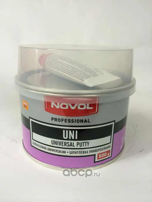 NOVOL Шпатлевка 0, 5кг - универсальная полиэфирная заполняющая, 5 кг