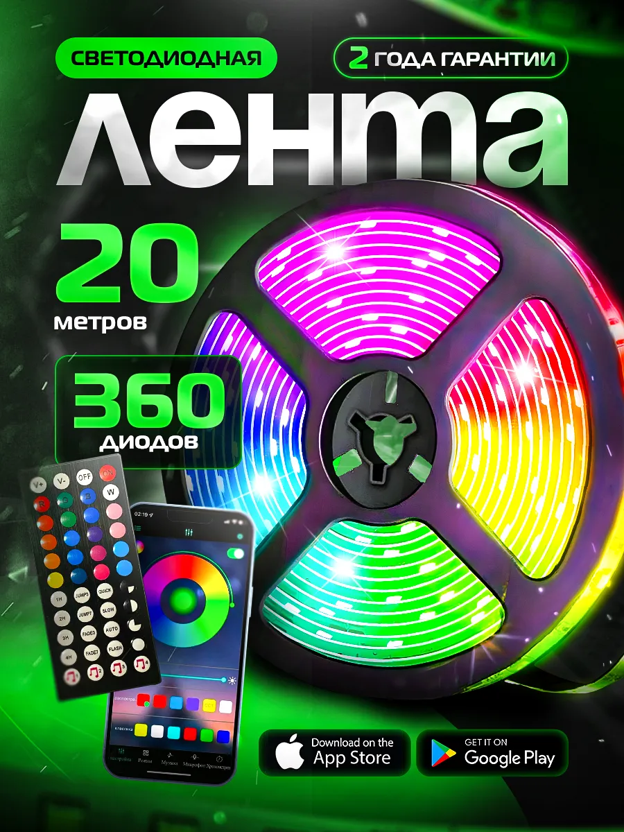 Светодиодная RGB лента с...