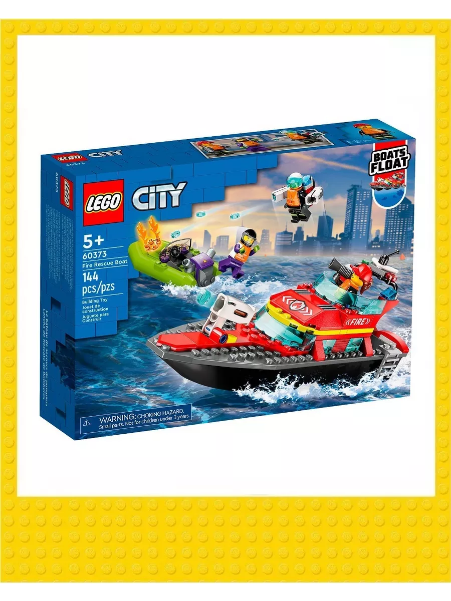 LEGO City 60373 Пожарная спасательная лодка LEGO 186814413 купить в  интернет-магазине Wildberries