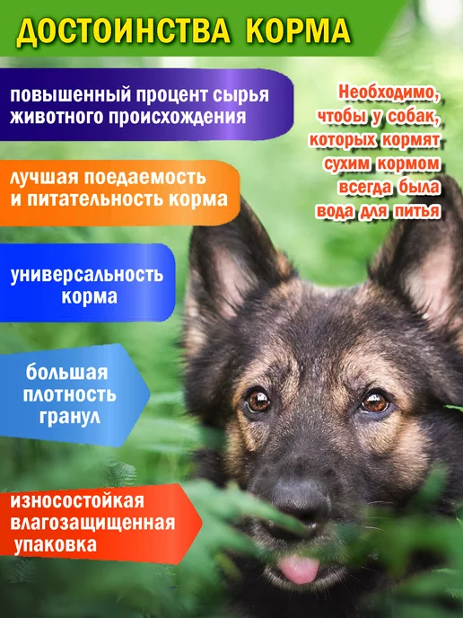 Сухой корм ИП Терехов В.П. Вожак для собак, 15 кг, фото 3
