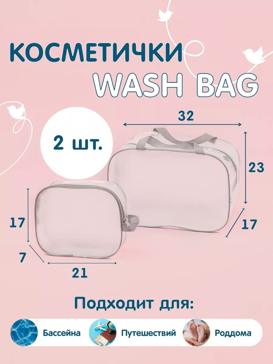 Сумка и косметичка матовая в бассейн