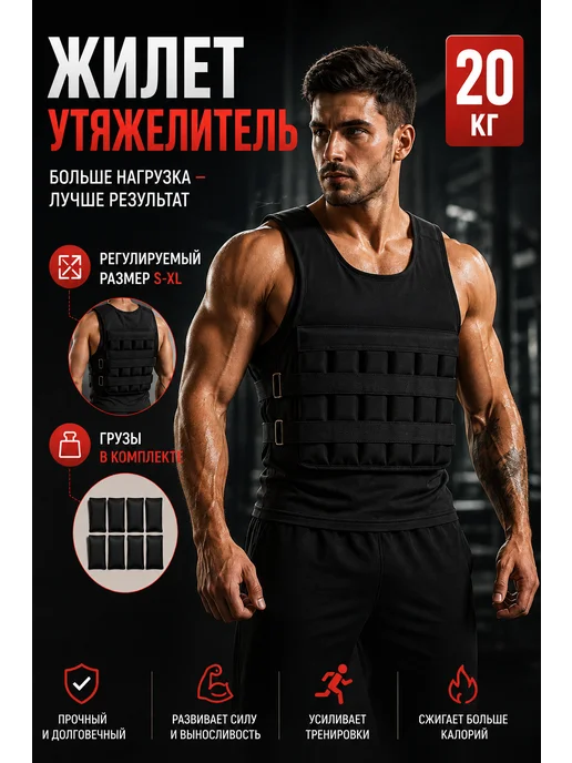 Profit- Жилет утяжелитель 20 кг, 20 кг