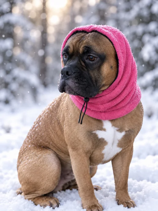Patriky Снуд шапка для собак, розовый, фото 2