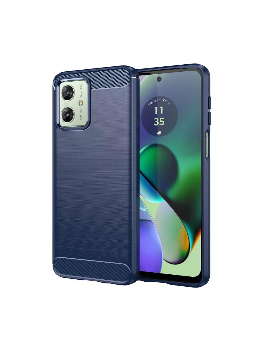 Мягкий чехол в стиле карбон для Motorola Moto G54 Caseport 186941043 купить  в интернет-магазине Wildberries