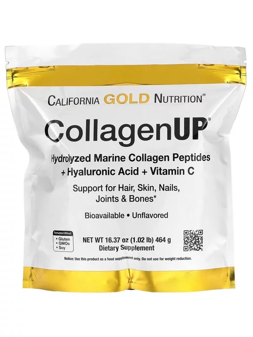 California Gold Nutrition CollagenUP, морской коллаген с витамином C 464 г