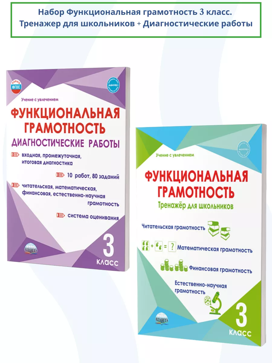 Набор Функциональная грамотность 3 класс. ФГОС Издательство Планета  187239587 купить за 458 ₽ в интернет-магазине Wildberries