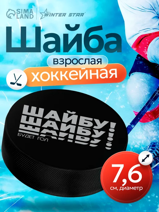 WINTER STAR Шайба хоккейная взрослая, вариант