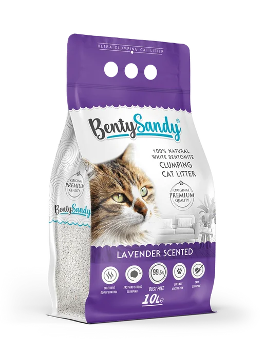 BentySandy Наполнитель для кошачьего туалета комкующийся, 8,7 кг, 10 л, 8,7 кг, 10 л, фото 4