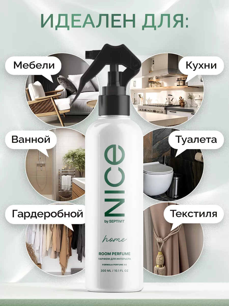 Парфюм для дома f.02 Nice 300 мл. SEPTIVIT Premium 187296699 купить за 315  ₽ в интернет-магазине Wildberries