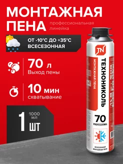 Пена монтажная 70 PROFESSIONAL всесезонная под пистолет Технониколь 187338113 купить за 662 ₽ в интернет-магазине Wildberries