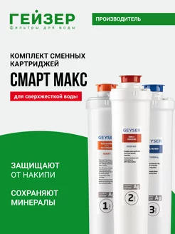 Комплект картриджей Смарт Макс, 3 шт, 50102 ГЕЙЗЕР 187345816 купить за 4 078 ₽ в интернет-магазине Wildberries