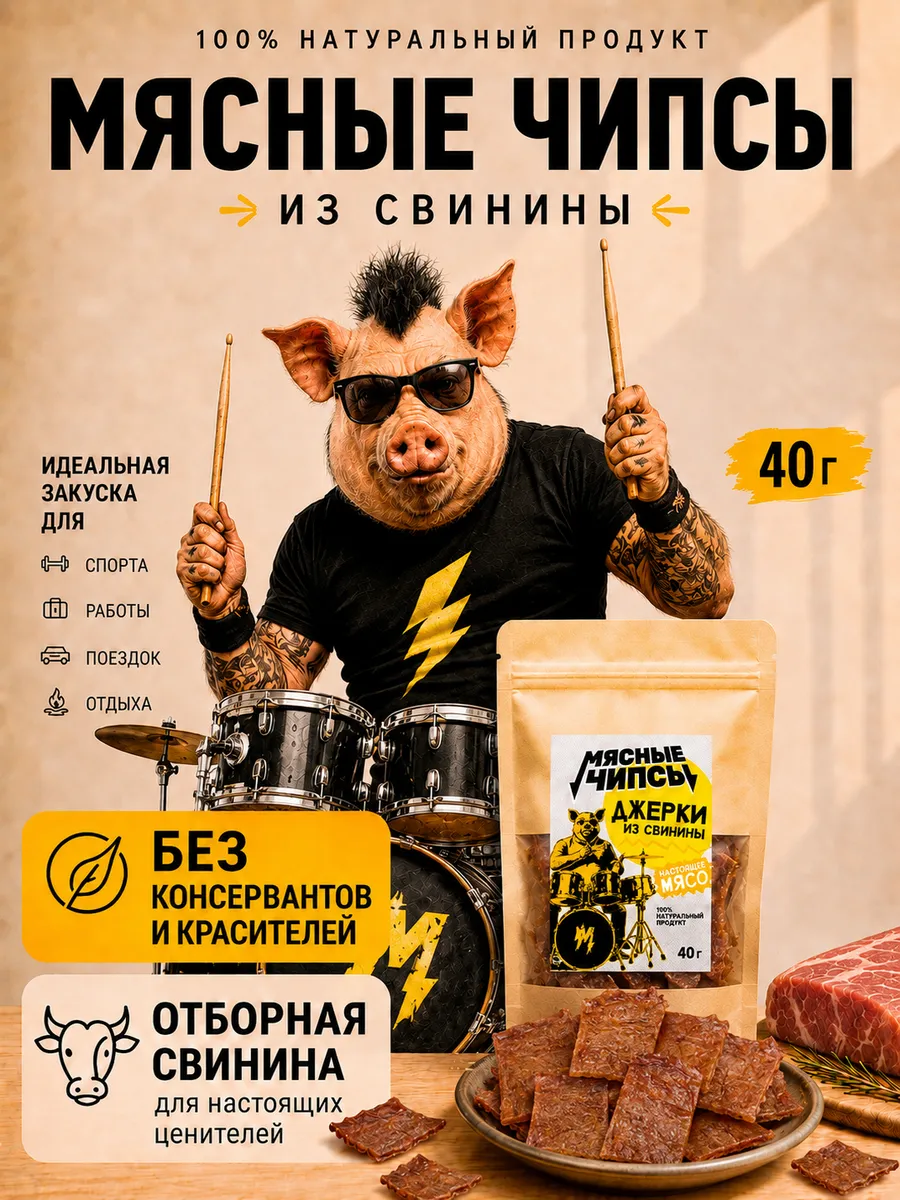 Мясные чипсы из свинины