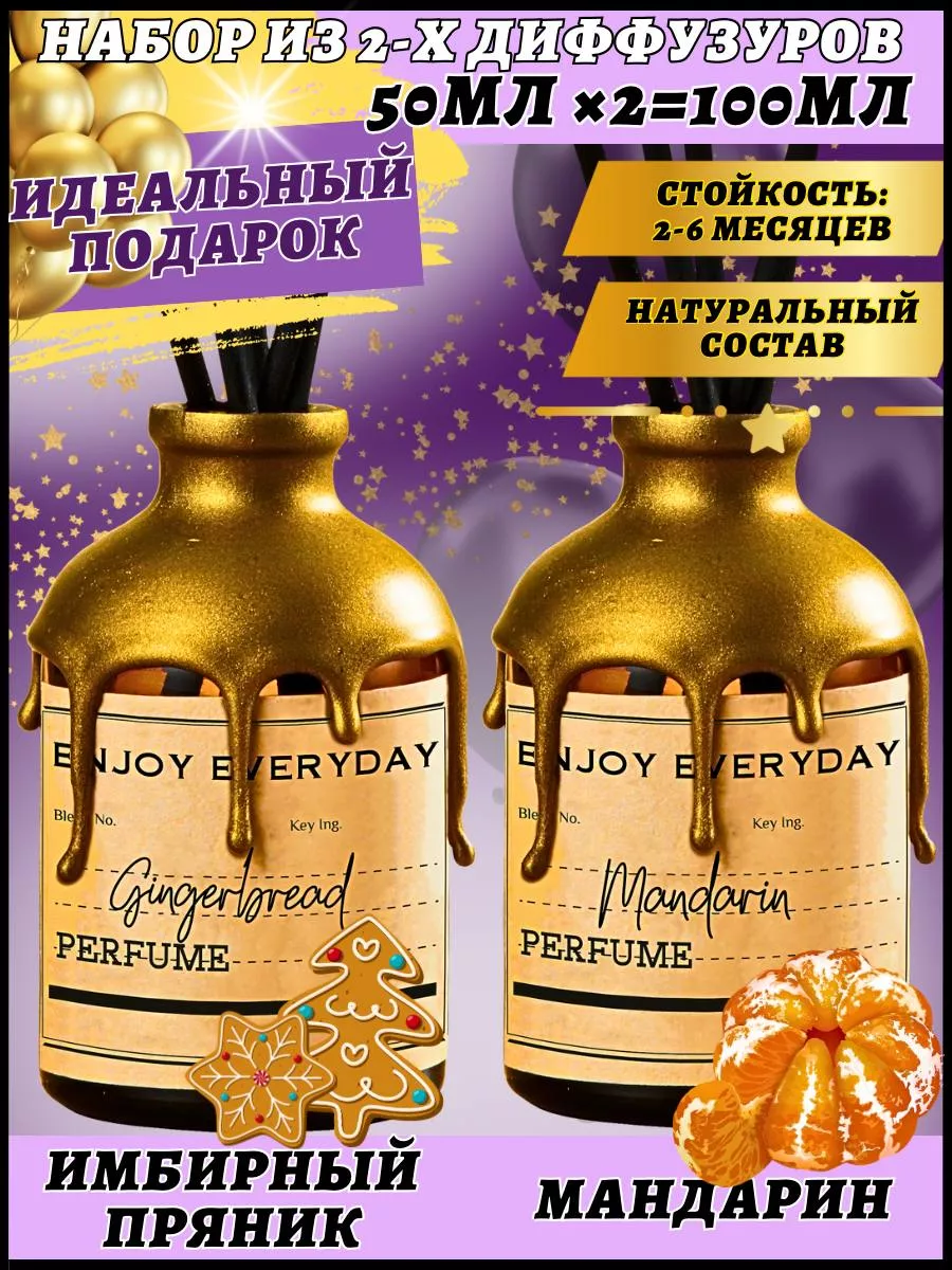 Ароматизатор с палочками диффузор для дома аромат мандарин Enjoy Everyday  187461106 купить за 440 ₽ в интернет-магазине Wildberries