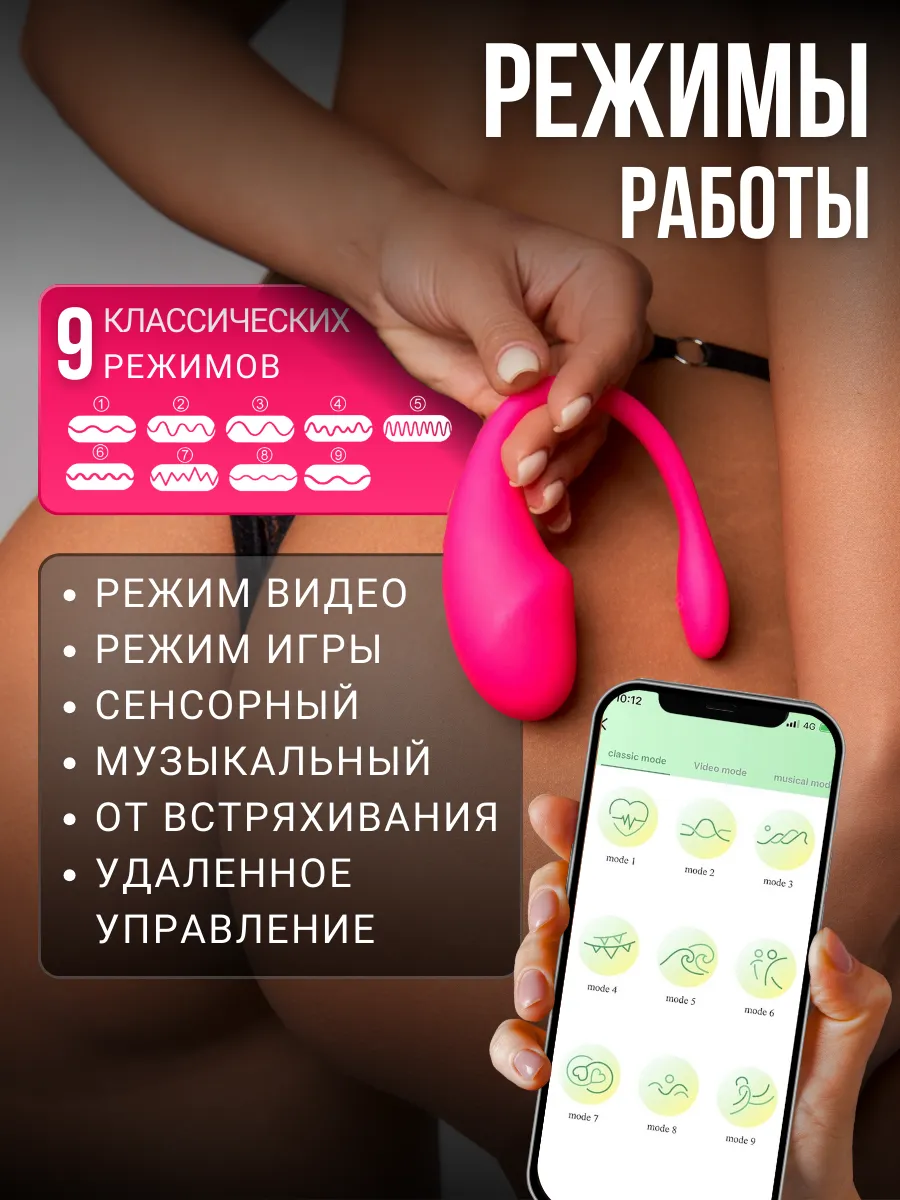 Умный Вибратор Виброяйцо с мобильным приложением 18+ ХОЧУ 187611168 купить  за 1 120 ₽ в интернет-магазине Wildberries